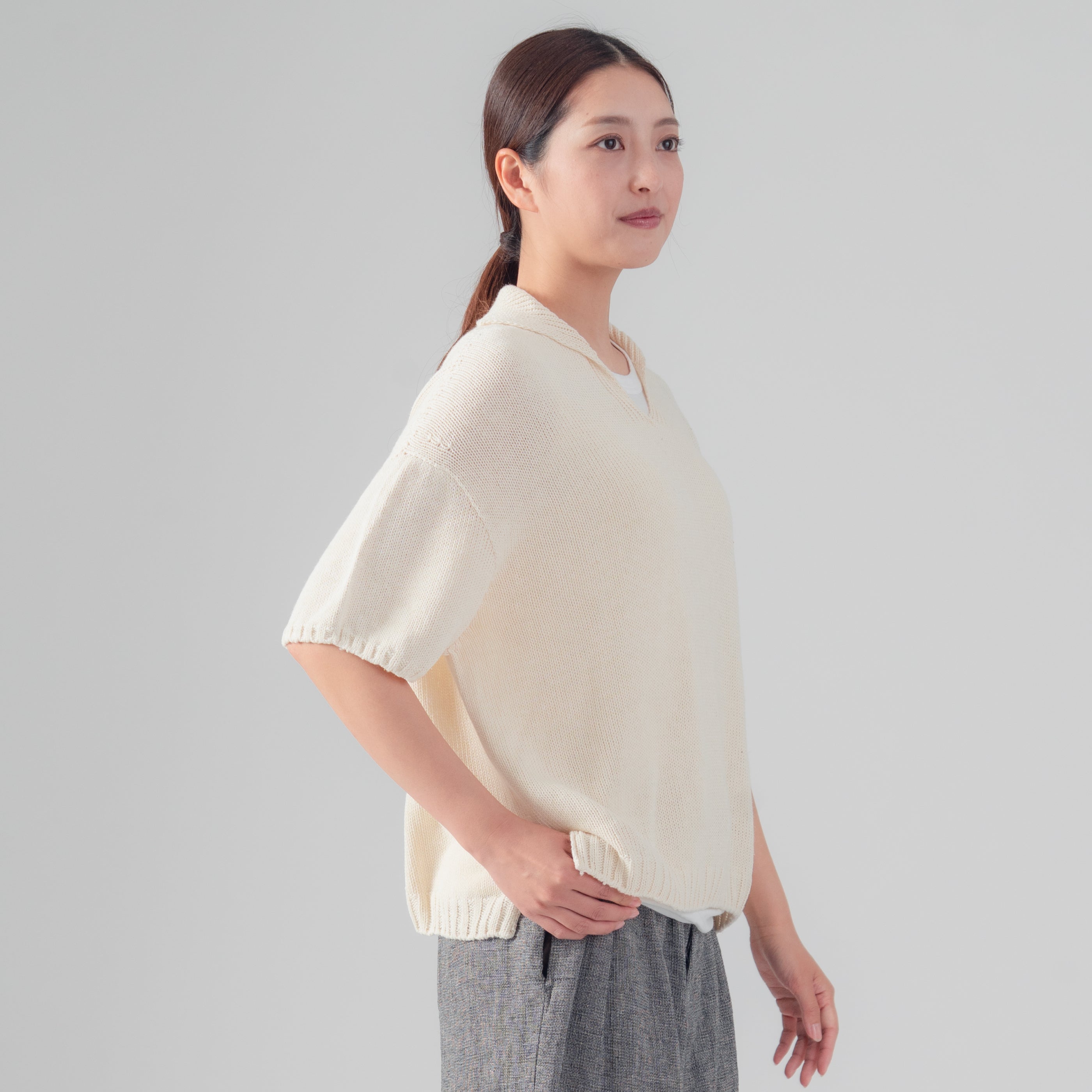 SO [　　]｜ヘンプコットン 衿付きプルオーバー