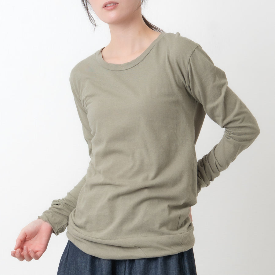 SO [　　]｜ラフィーガーゼ クルーネックプルオーバー｜日本製 綿100% ヴィンテージ風 レディース