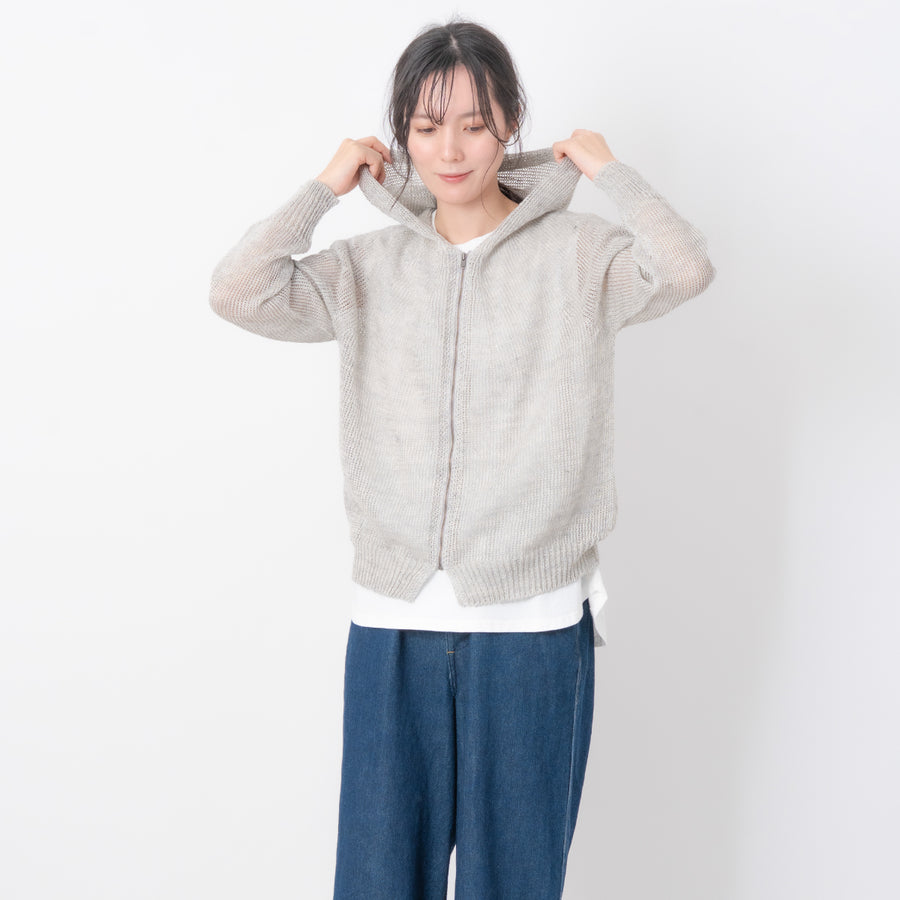 SO [　　]｜ノルマンディーリネンフードカーディガン｜日本製 麻100% レディース