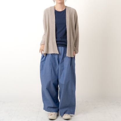 SO [　　]｜横編みリネンカーディガン｜日本製 麻100% ポンチョ風 レディース