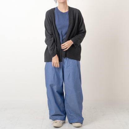 SO [　　]｜横編みリネンカーディガン｜日本製 麻100% ポンチョ風 レディース