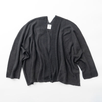 SO [　　]｜横編みリネンカーディガン｜日本製 麻100% ポンチョ風 レディース