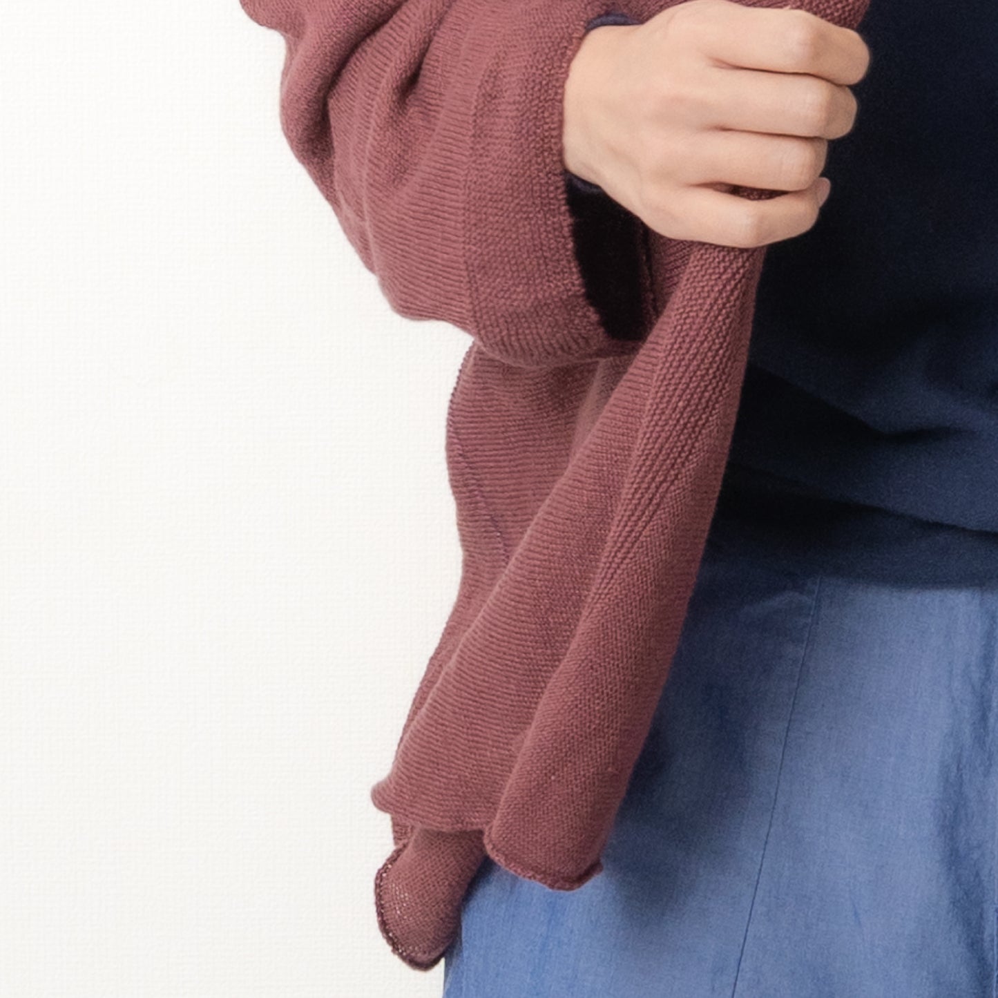 SO [　　]｜横編みリネンカーディガン｜日本製 麻100% ポンチョ風 レディース