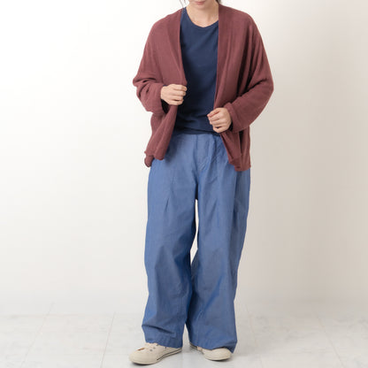 SO [　　]｜横編みリネンカーディガン｜日本製 麻100% ポンチョ風 レディース