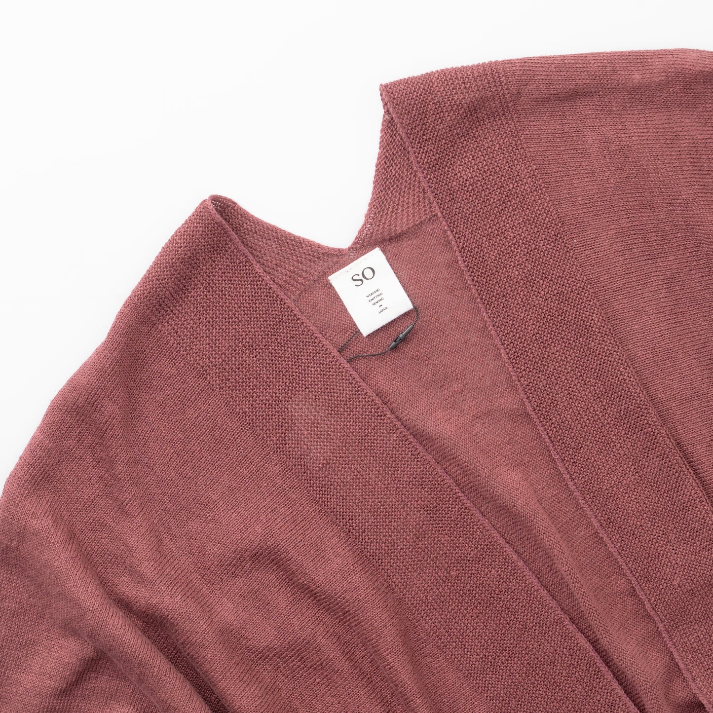 SO [　　]｜横編みリネンカーディガン｜日本製 麻100% ポンチョ風 レディース