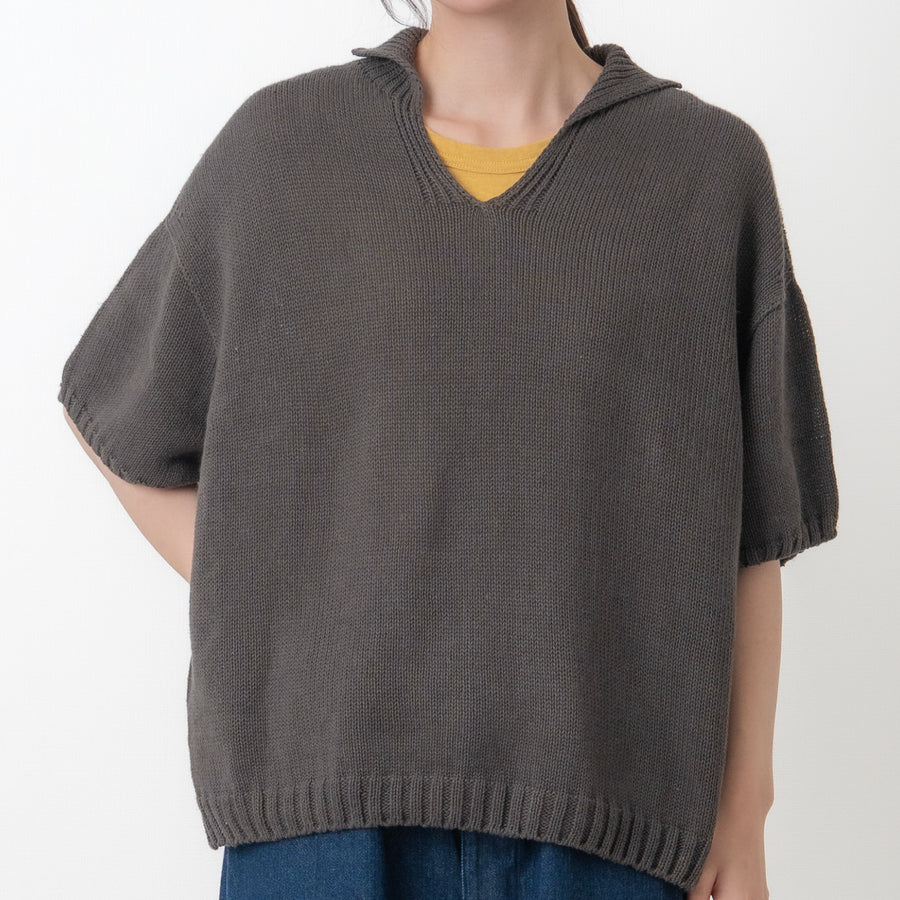 SO [　　]｜ヘンプコットン 衿付きプルオーバー｜日本製 サステナブル レディース